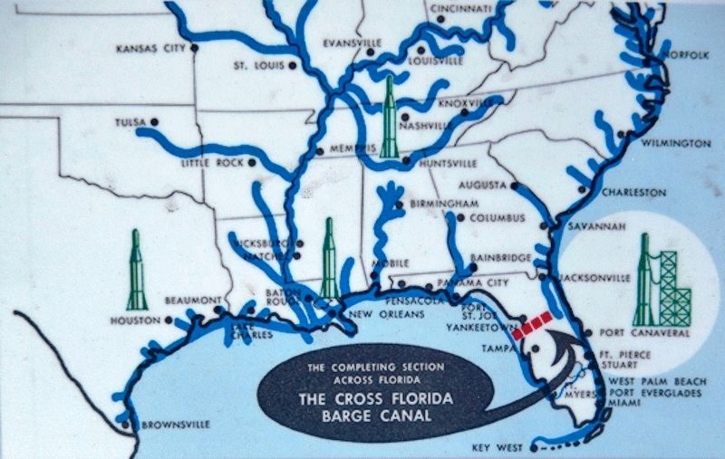 Marker detail: 1961 Florida Waterways Association Map image. Click for full size.