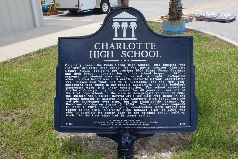 Charlotte High School Marker image. Click for full size.