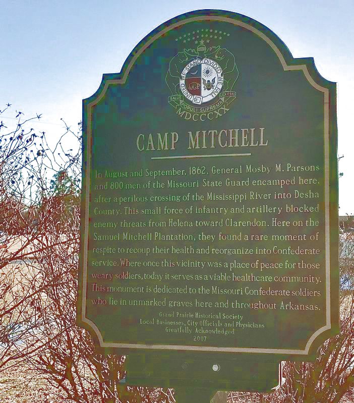 Camp Mitchell Marker image. Click for full size.