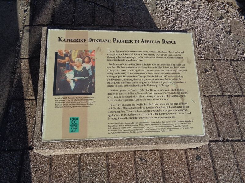 Katherine Dunham: Pioneer in African Dance Marker image. Click for full size.