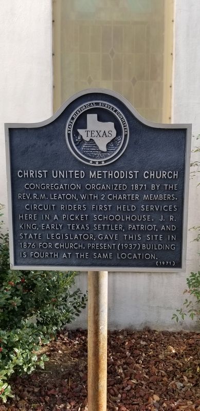 Christ United Methodist Church Marker. Click for full size. Christ United Methodist Church Marker image. Click for full size.