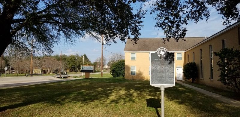 The First Baptist Church of Stockdale and Marker image. Click for full size.