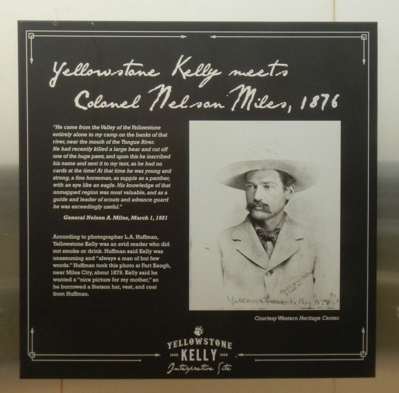 Yellowstone Kelly meets Colonel Nelson Miles, 1876 image. Click for full size.