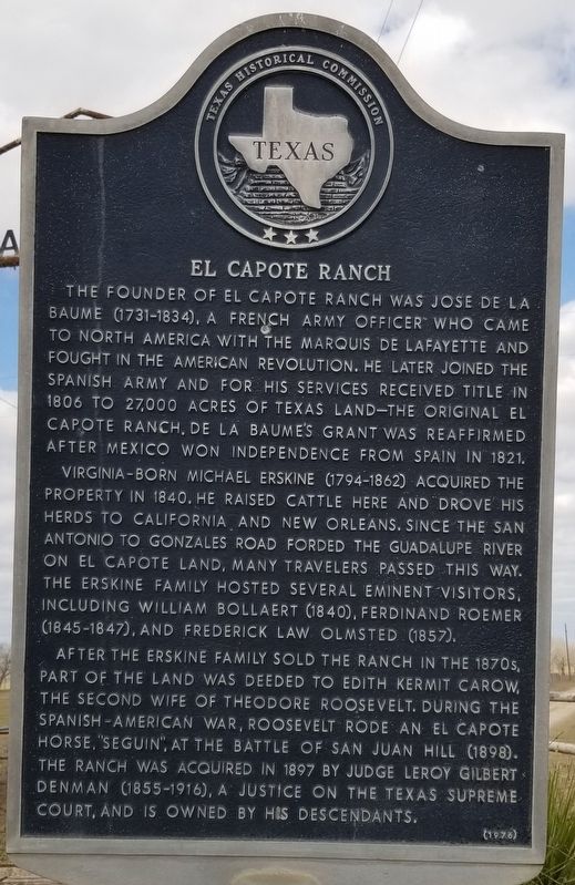 El Capote Ranch Marker image. Click for full size.