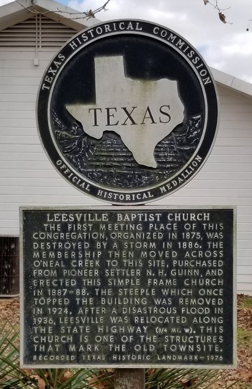 Leesville Baptist Church Marker image. Click for full size.