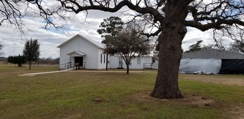 The view of the Rev. Alejo Hernández Marker and the old Church.. Click for full size. The view of the Rev. Alejo Hernández Marker and the old Church. image. Click for full size.