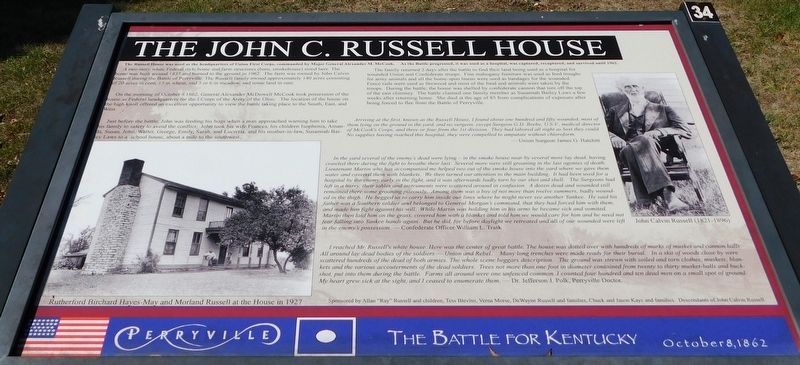 The John C. Russell House Marker image. Click for full size.