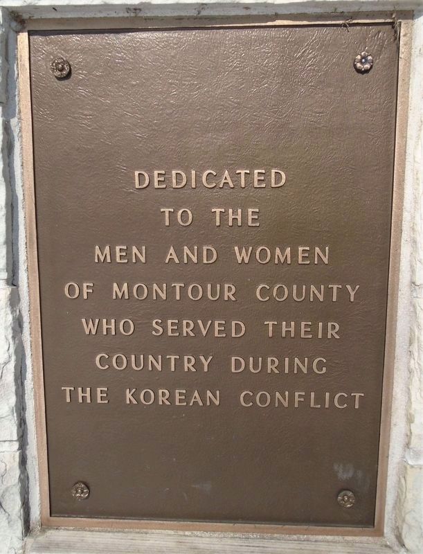 Korean and Vietnam Wars Memorial - Korea Dedication Marker image. Click for full size.