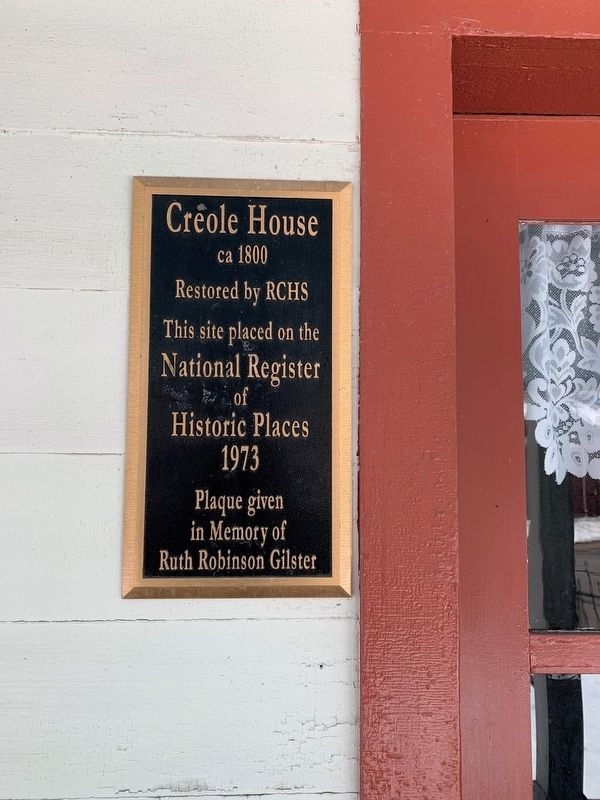 The Creole House Marker image. Click for full size.