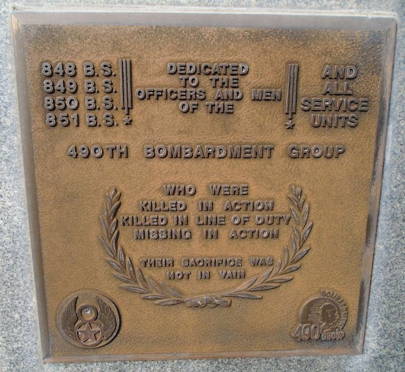 490th Bombardment Group Marker image. Click for full size.
