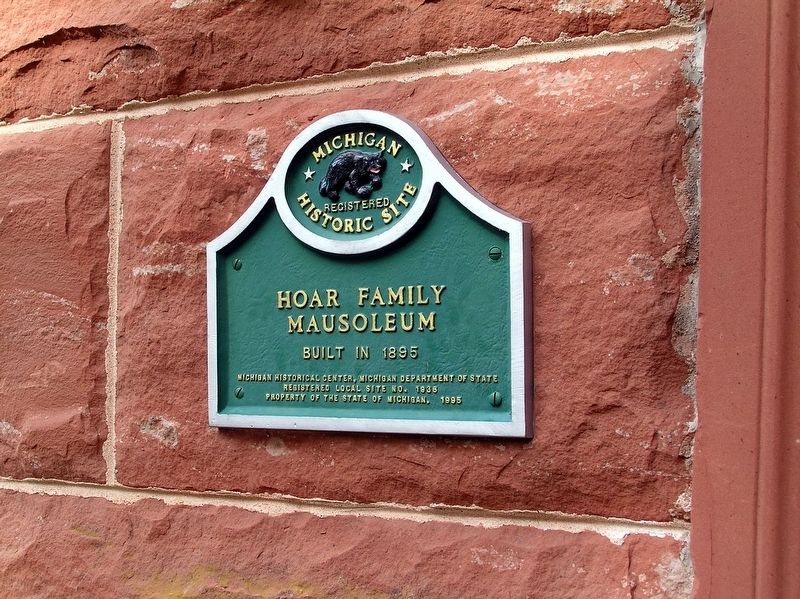 Hoar Family Mausoleum Marker image. Click for full size.