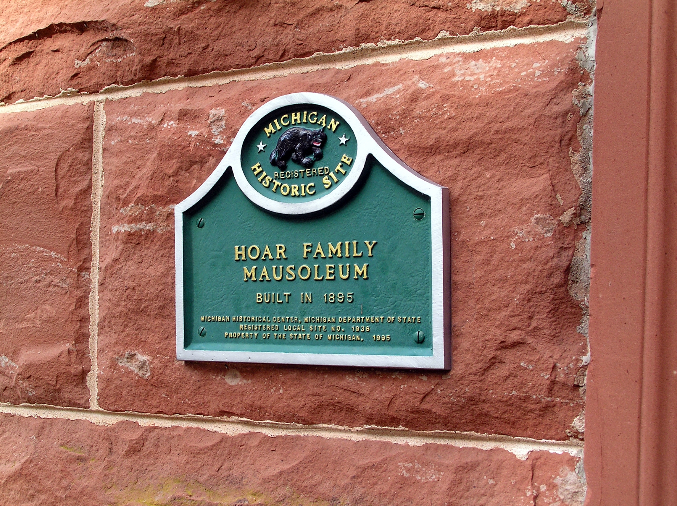 Hoar Family Mausoleum Marker