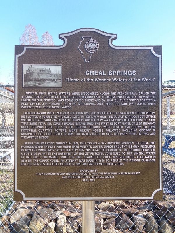Creal Springs Marker image. Click for full size.
