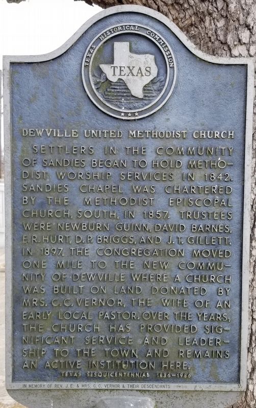 Dewville United Methodist Church Marker image. Click for full size.