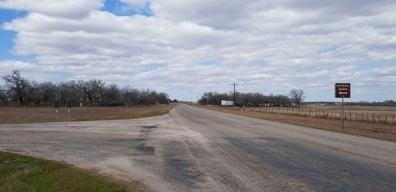 The view of the two markers from the road. Click for full size. The view of the two markers from the road image. Click for full size.
