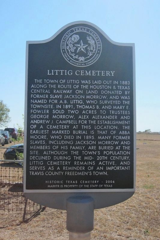 Littig Cemetery Marker image. Click for full size.