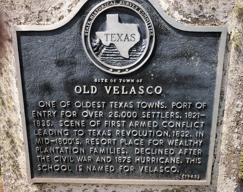 Site of Town of Old Velasco Marker image. Click for full size.