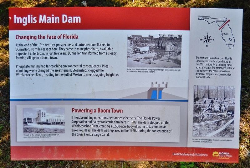 Inglis Main Dam Marker image. Click for full size.