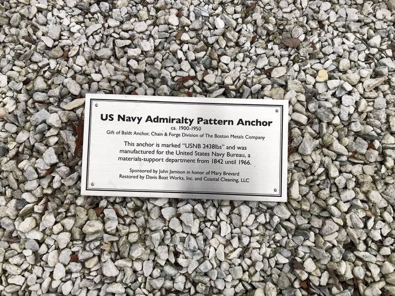 US Navy Admiralty Pattern Anchor Marker image. Click for full size.