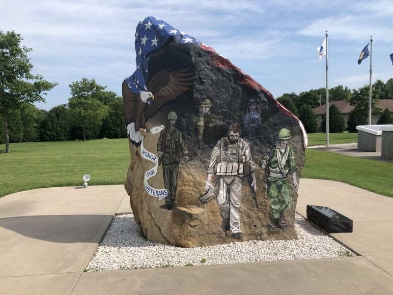 Gladbrook Freedom Rock Veterans Memorial image. Click for full size.