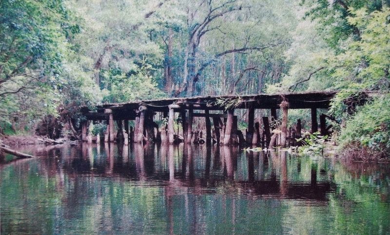 Marker detail: Abandoned Withlacoochee River Bridge image. Click for full size.
