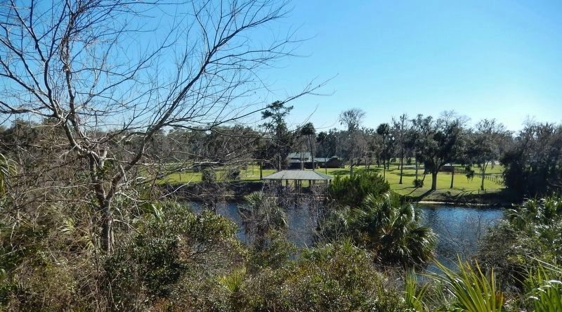Withlacoochee River (<i>looking south from marker</i>) image. Click for full size.