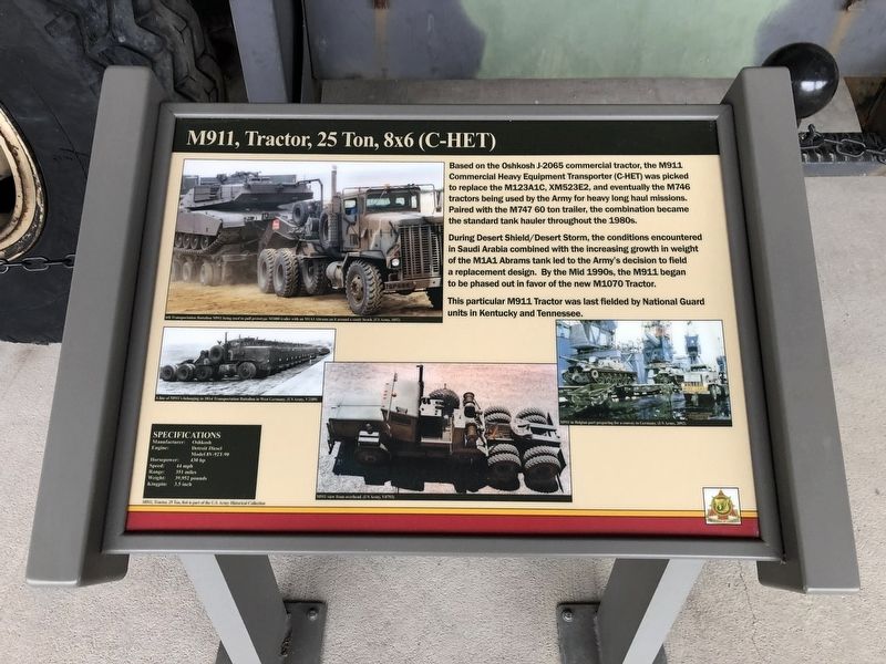M911, Tractor, 25 Ton, 8Χ6 (C-HET) Marker. Click for full size. M911, Tractor, 25 Ton, 8Χ6 (C-HET) Marker image. Click for full size.
