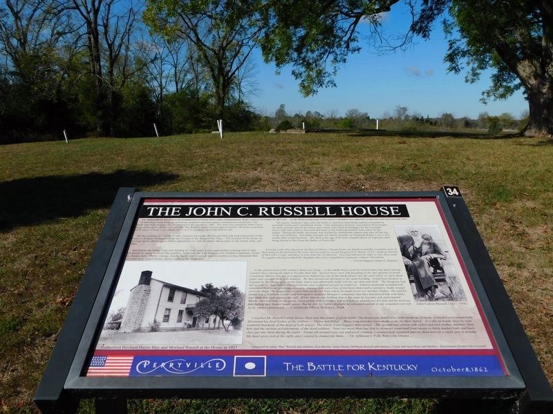 The John C. Russell House Marker image. Click for full size.
