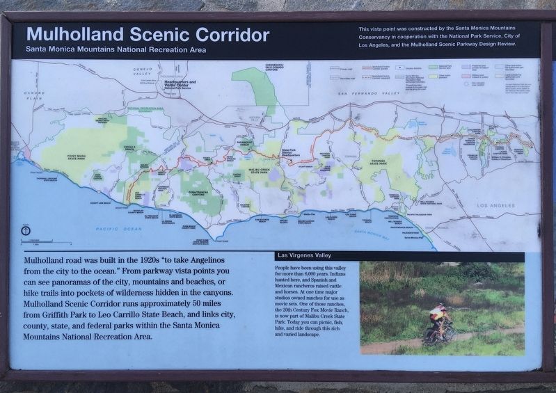Mulholland Scenic Corridor Marker image. Click for full size.