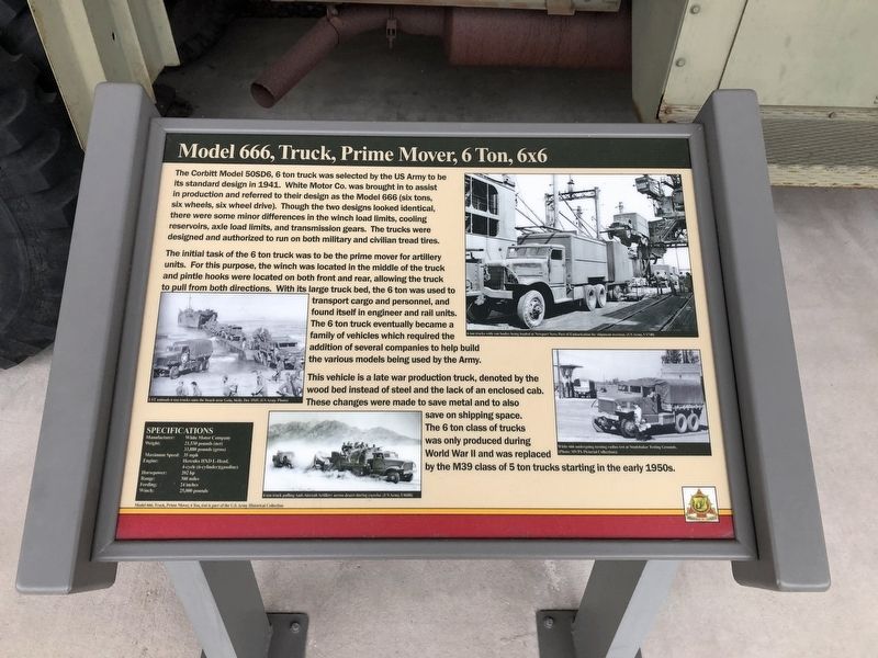 Model 666, Truck, Prime Mover, 6 Ton, 66 Marker image. Click for full size.