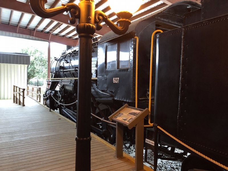 Steam Locomotive 2-8-0, (No. 607) & Tender Marker. Click for full size. Steam Locomotive 2-8-0, (No. 607) & Tender Marker image. Click for full size.