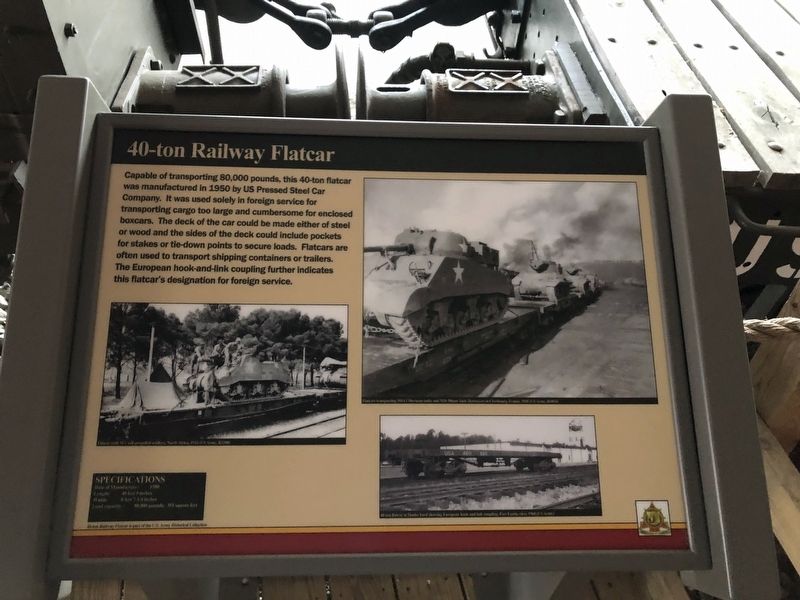 40-ton Railway Flatcar Marker image. Click for full size.