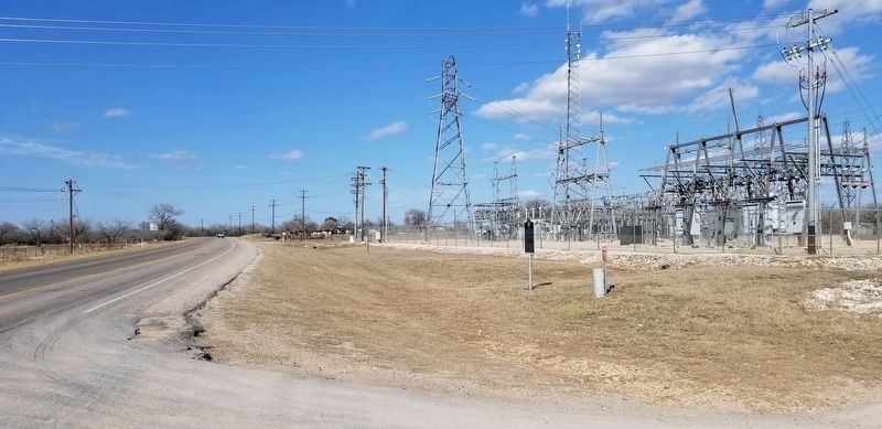 The view of the Linne Oil Field Marker from the road image. Click for full size.