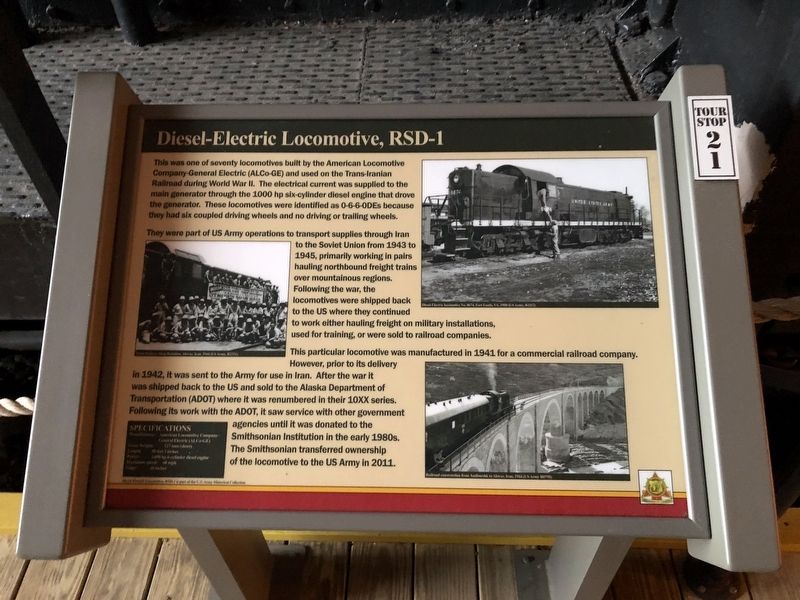 Diesel-Electric Locomotive, RSD-1 Marker image. Click for full size.