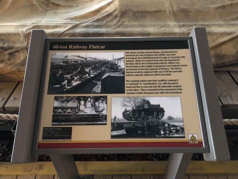 40-ton Railway Flatcar Marker image. Click for full size.