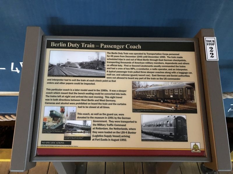 Berlin Duty Train - Passenger Coach Marker image. Click for full size.