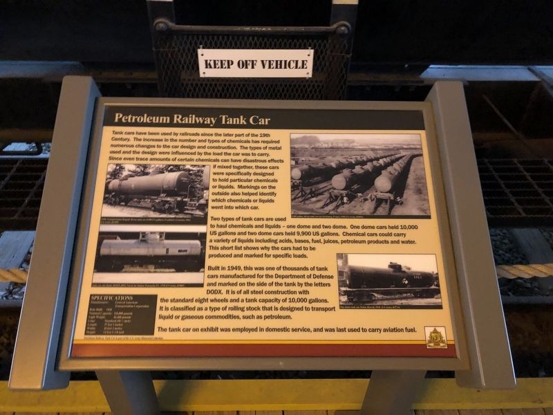 Petroleum Railway Tank Car Marker image. Click for full size.