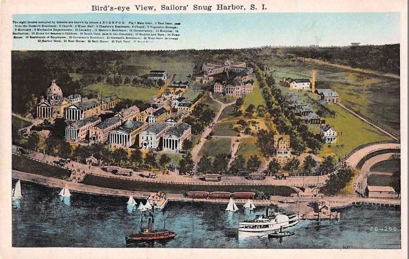 Staten Island - Sailors Snug Harbor postcard image. Click for full size.