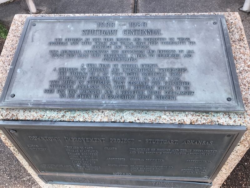 Stuttgart Centennial Marker image. Click for full size.