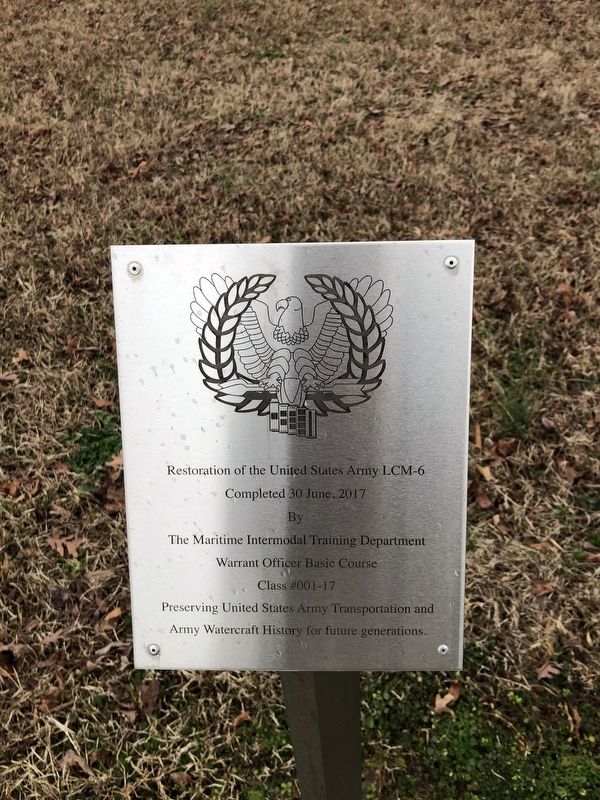 Restoration plaque for the LCM-6 image. Click for full size.