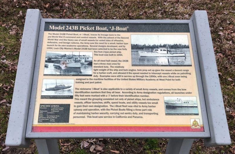Model 234B Picket Boat, 'J-Boat' Marker image. Click for full size.