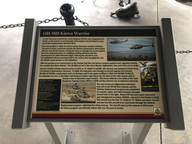 OH-58D Kiowa Warrior Marker image. Click for full size.
