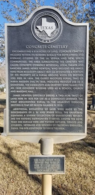 Concrete Cemetery Marker image. Click for full size.