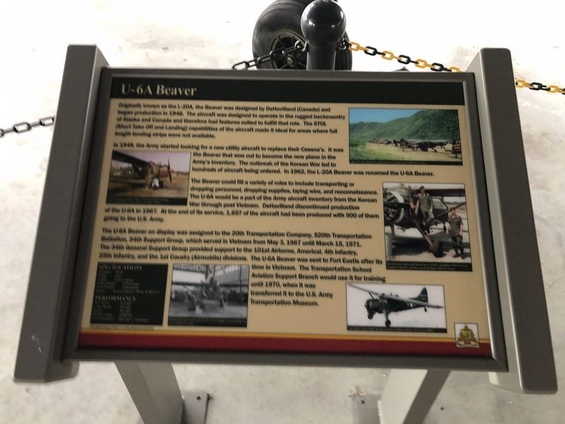 U-6A Beaver Marker image. Click for full size.