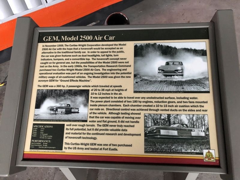 GEM, Model 2500 Air Car Marker. Click for full size. GEM, Model 2500 Air Car Marker image. Click for full size.