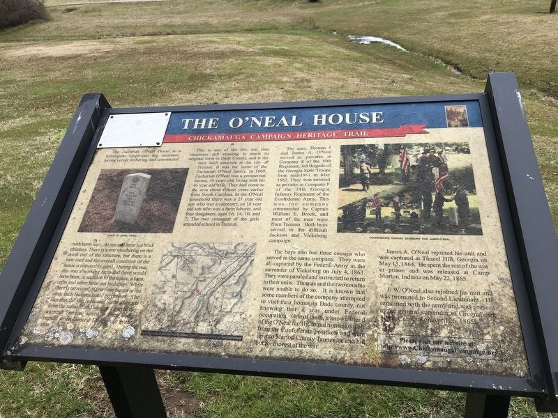 The O'Neal House Marker image. Click for full size.