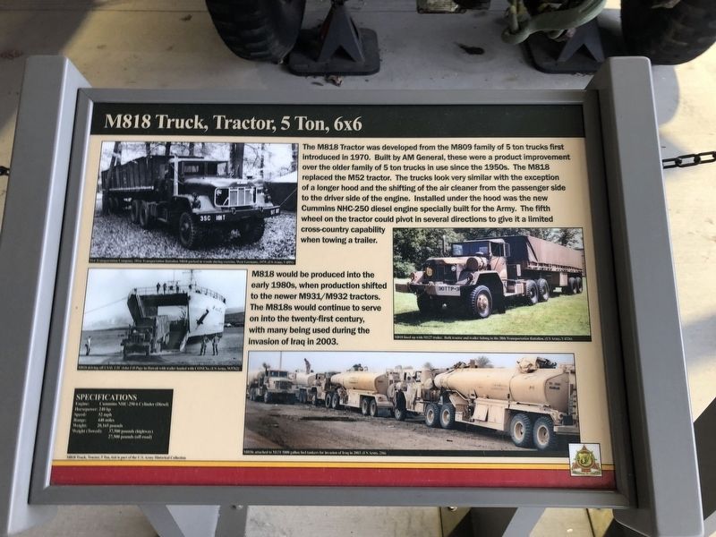 M818 Truck, Tractor, 5 Ton, 66 Marker image. Click for full size.