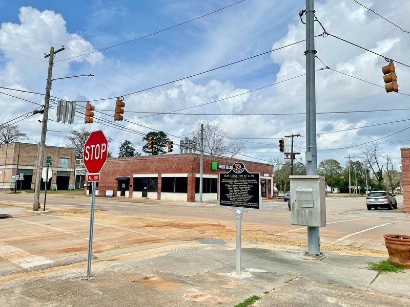 View of marker at intersection of Claxton Avenue & Davis Street. image. Click for full size.