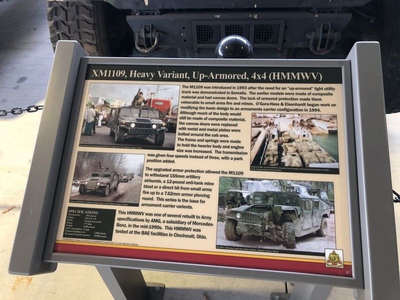XM1109, Heavy Variant, Up-Armored, 44 (HMMWV) Marker image. Click for full size.