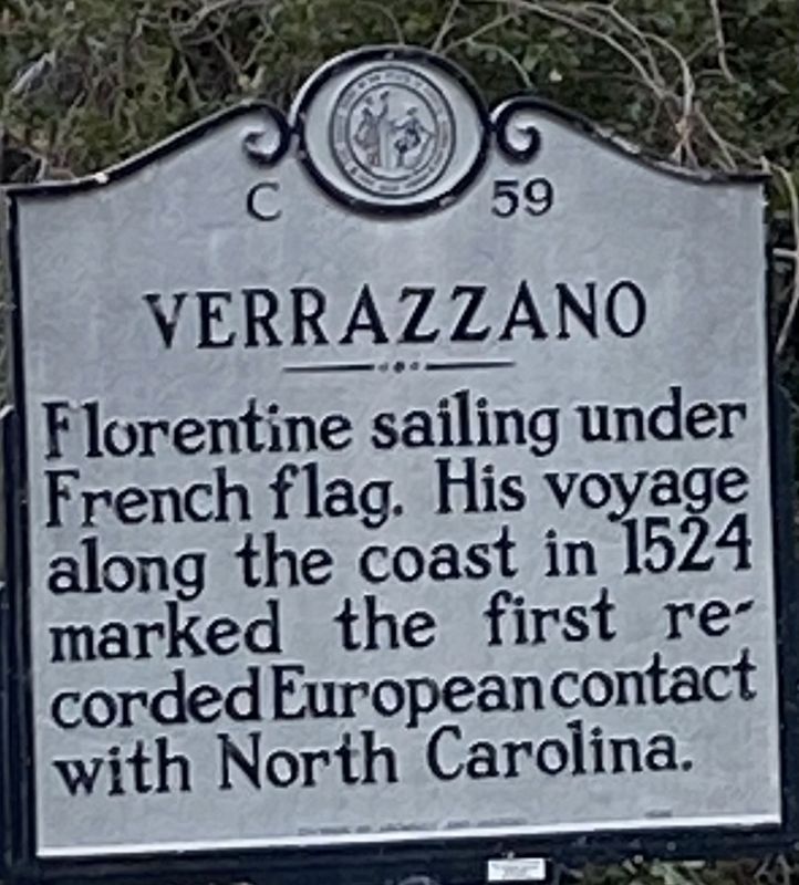 Verrazzano Marker. Click for full size. Verrazzano Marker image. Click for full size.